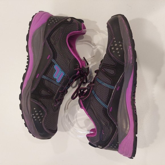 Fila Womens Statique 5SH40095-058 Black Pink Blue Running Shoes Sneakers Size 10 - Picture 3 of 11